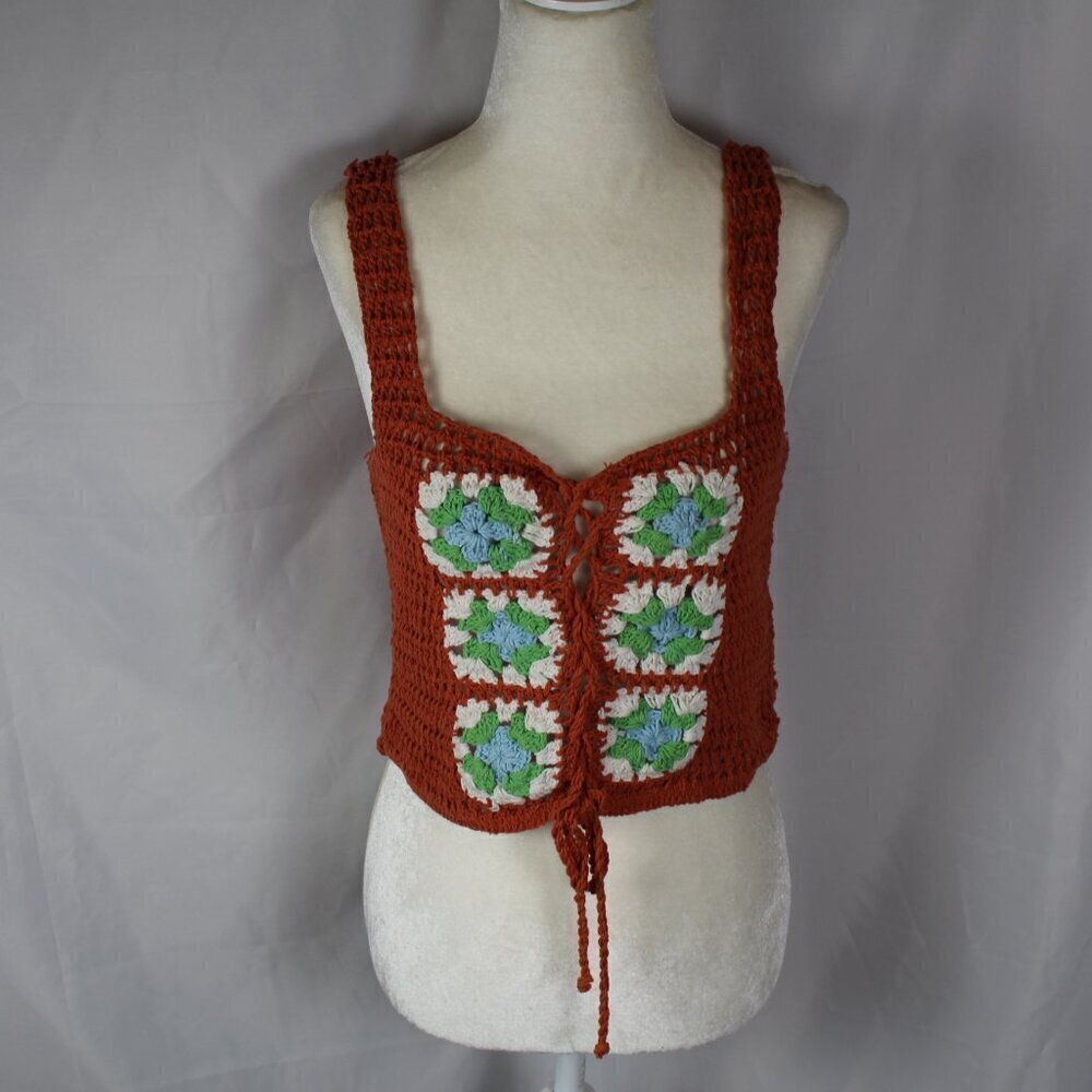 NWT ASOS Design Crochet lace up tank - Picture 4 of 11